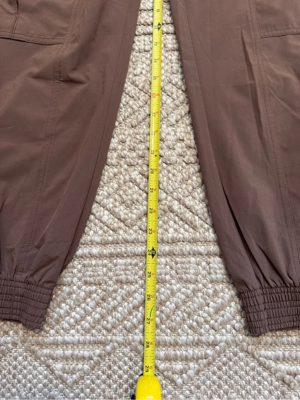 Athleta Chelsea Utility Cargo Jogger Pants Women Size 2 Brown Pull On EUC - Picture 2 of 5